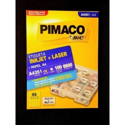 Etiquetas inkjet + laser Pimaco Bic